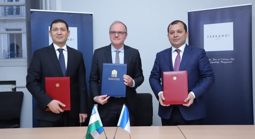“O‘zmilliybank” AJ, Savdo-sanoat palatasi va “FERRANDI Paris” instituti o‘rtasida xizmatlar sohasini rivojlantirish bo‘yicha Hamkorlik kelishuvi imzolandi