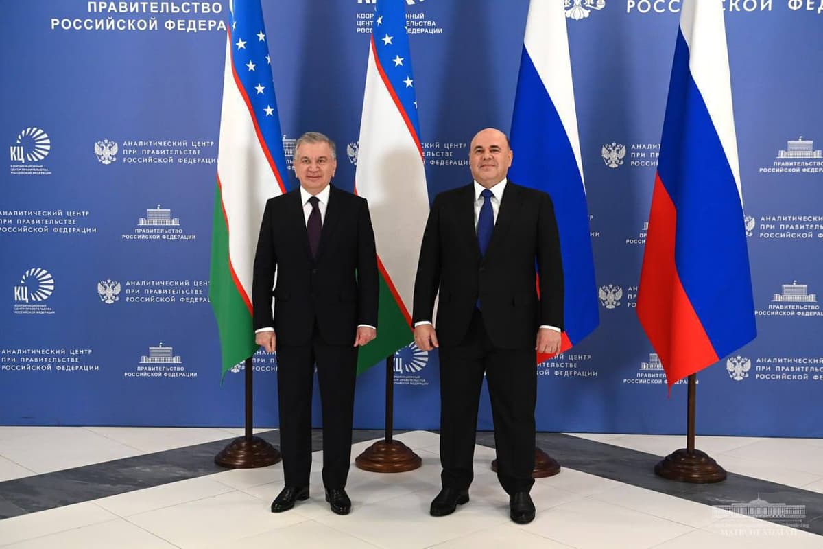 Shavkat Mirziyoyev meets with Mikhail Mishustin