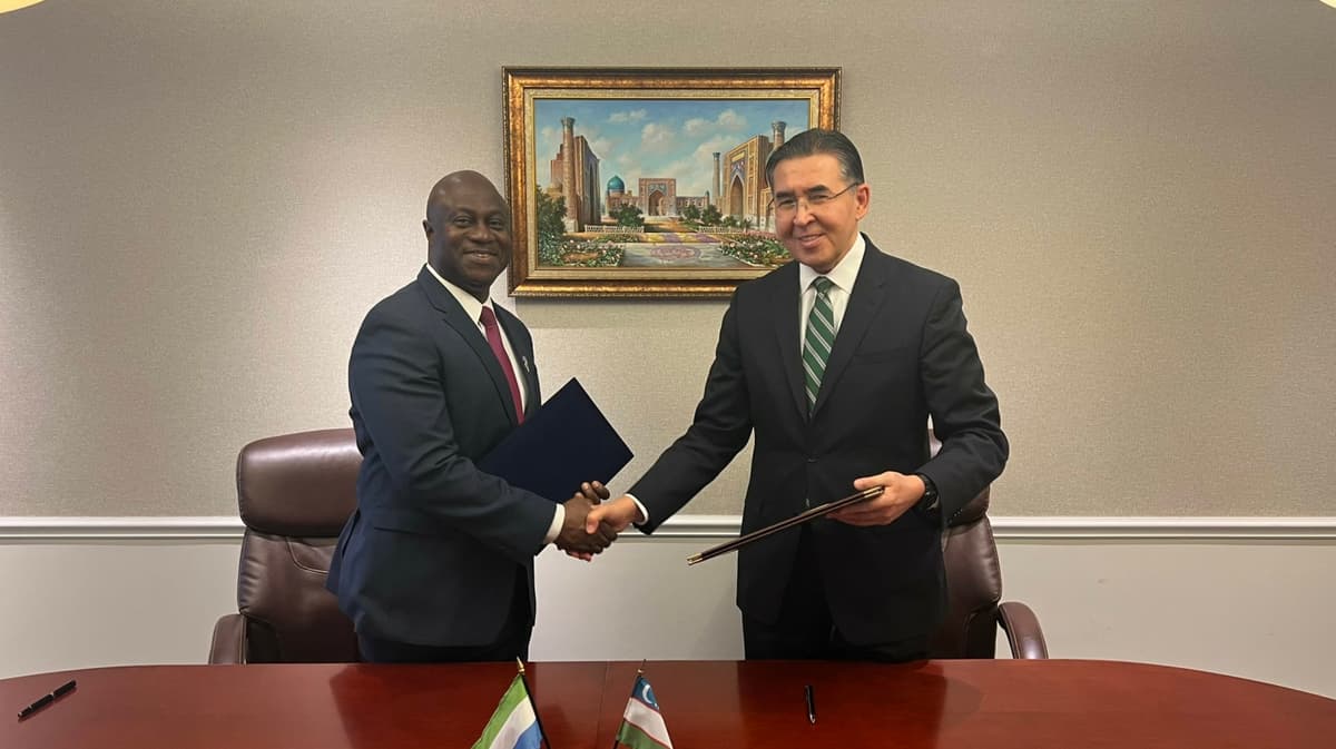 Uzbekistan establishes diplomatic relations with Sierra Leone