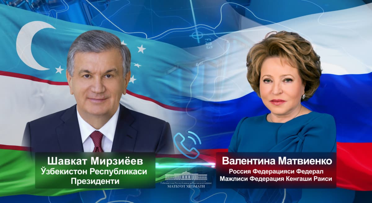 Shavkat Mirziyoyev Valentina Matviyenko bilan telefon orqali muloqot qildi