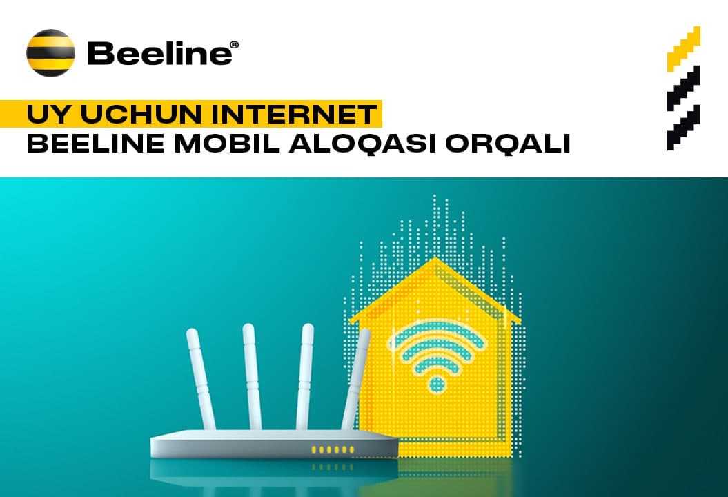 Uy interneti Beeline mobil tarmog‘i orqali