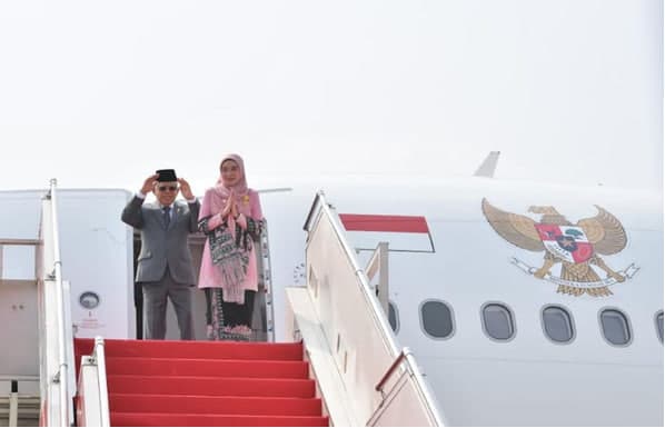 Vice President of Indonesia arriving in Uzbekistan