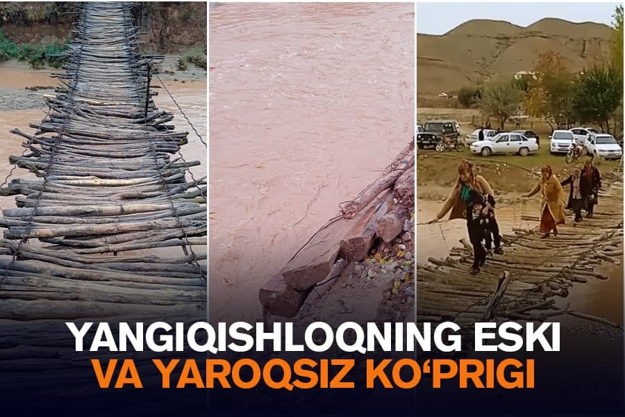 Odamlar va mashinalar tushib ketayotgan Dehqonoboddagi ko‘prik: Uni tuzatish nega orqaga tashlanyapti?