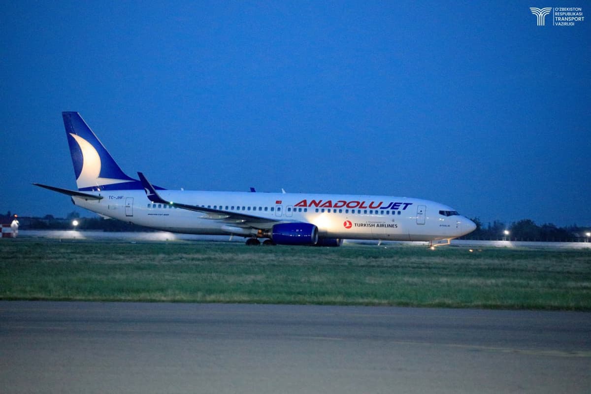 Авиакомпания AnadoluJet связала прямыми рейсами Анкару и Ташкент