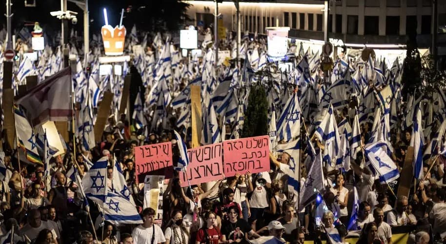 Tel-Avivda Netanyaxuning AQShga safari oldidan norozilik namoyishlari bo‘lib o‘tdi