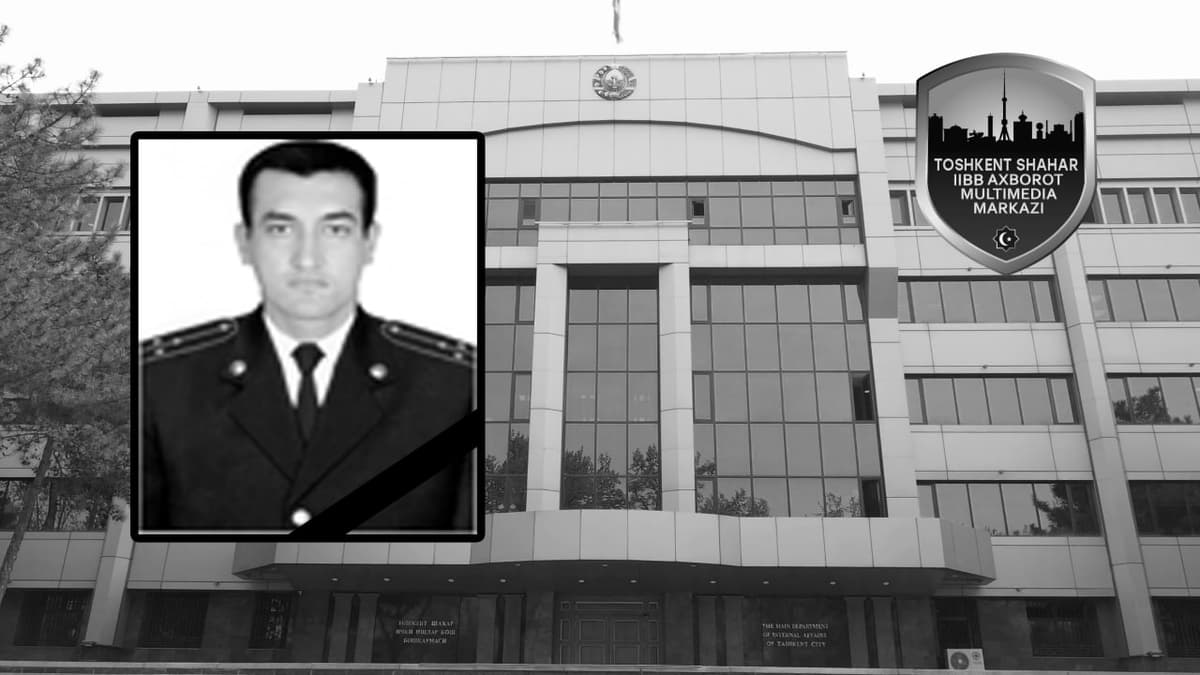 В Ташкенте при исполнении служебных обязанностей погиб сотрудник ОВД