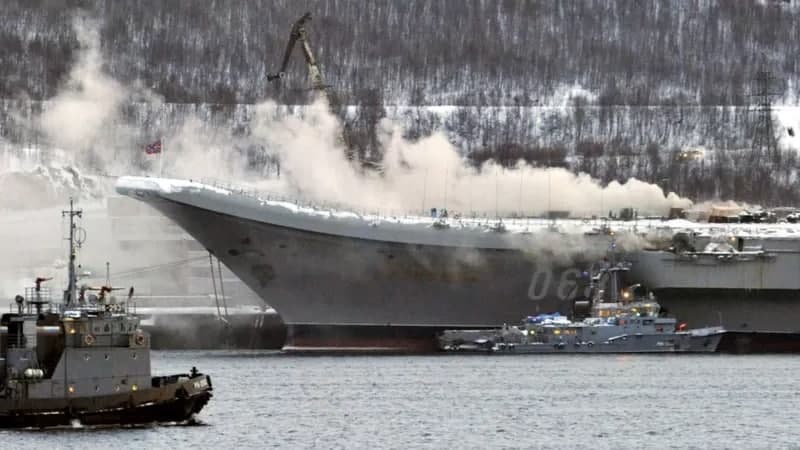 Rossiyaning yagona aviatashuvchisi «Admiral Kuznetsov» kreyserida yong‘in sodir bo‘ldi