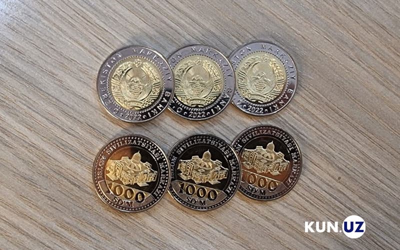 Foto: O‘zbekistonda 1000 so‘mlik tangalar muomalaga chiqarildi