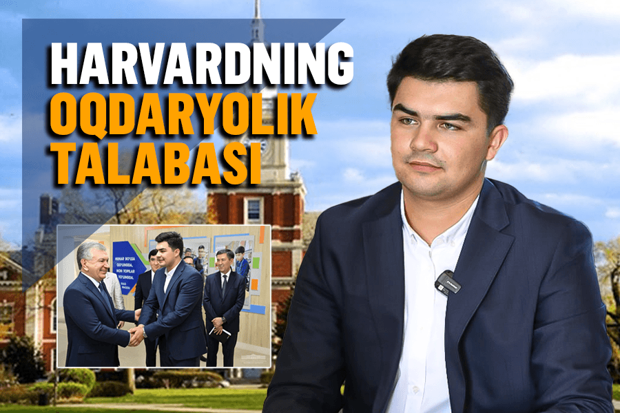 Ota-onasiga prezidentdan rahmat olib bergan yigit. Harvard universitetining oqdaryolik talabasi haqida