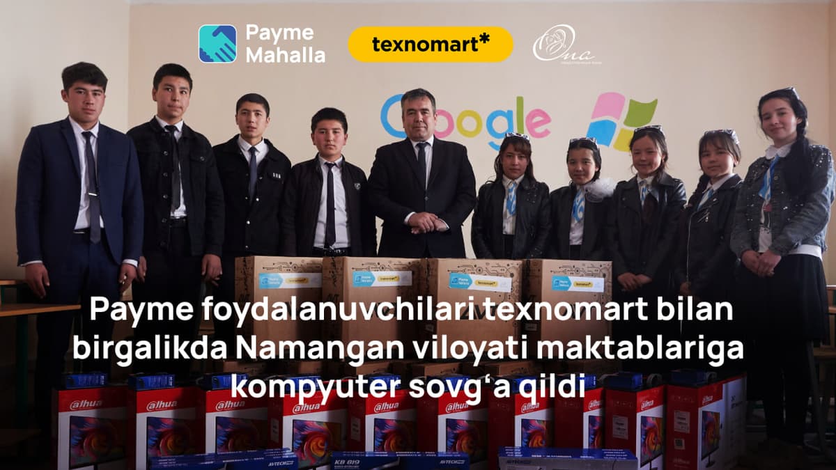 Payme foydalanuvçilari texnomart bilan birgalikda Payme Mahalla’ning ikkinçi missiyasini muvaffaqiyatli yakunlaşdi