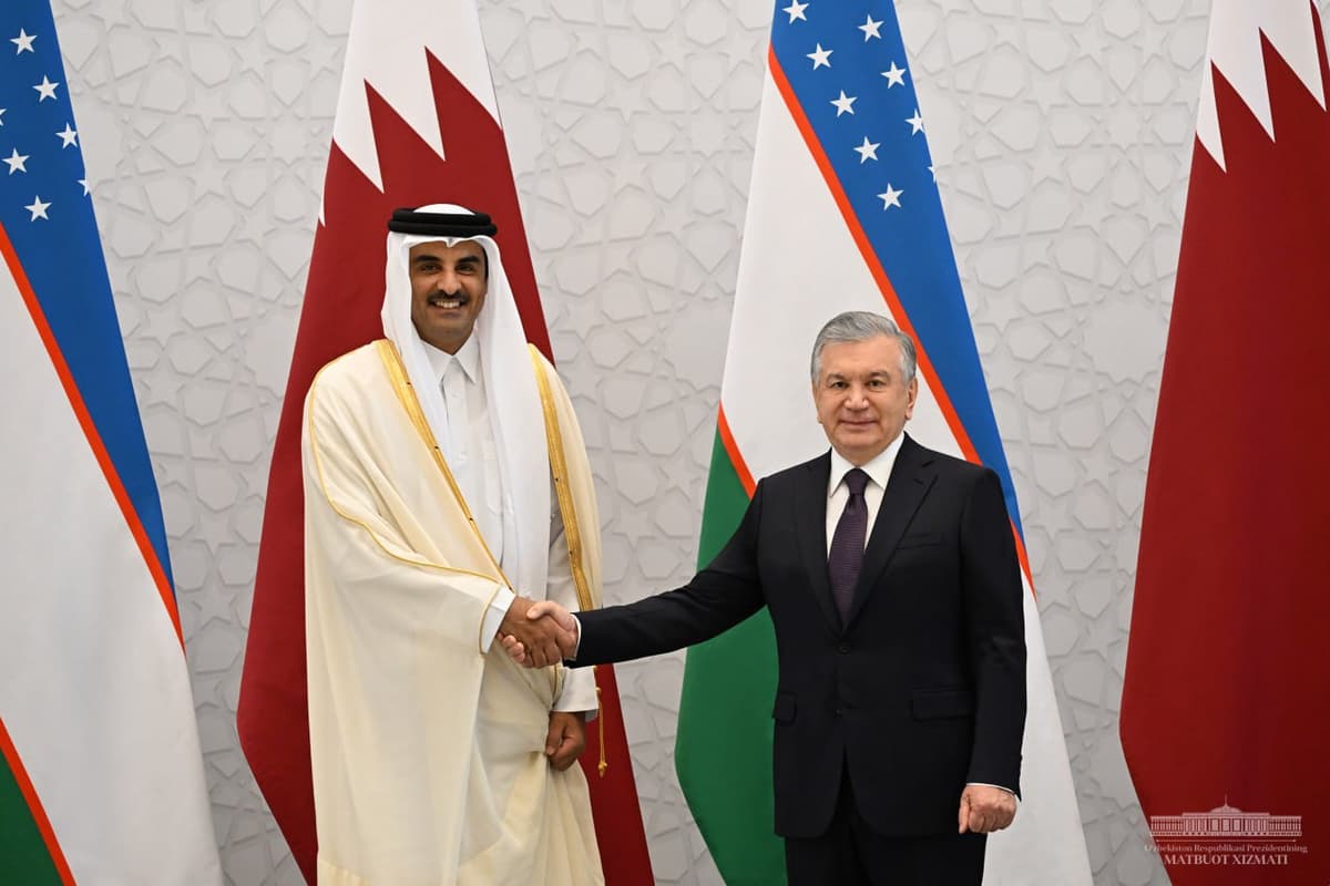 Samarkand hosts official welcoming ceremony for Emir of Qatar