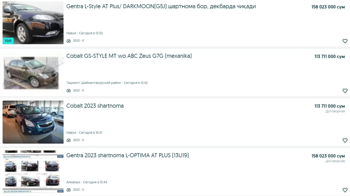 Айрим харидорлар автосалондан олинган шартномаларни қайта сотувга қўйди
