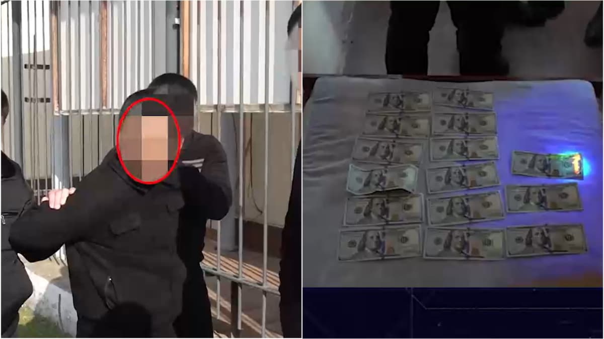 Court employee detained in Jizzakh while taking a bribe (video)