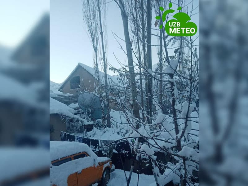 В преддверии праздника Навруз в Узбекистане выпал снег