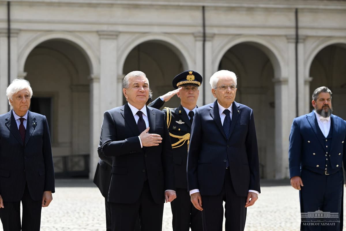 Shavkat Mirziyoyev meets with President of Italy Sergio Mattarella in Rome