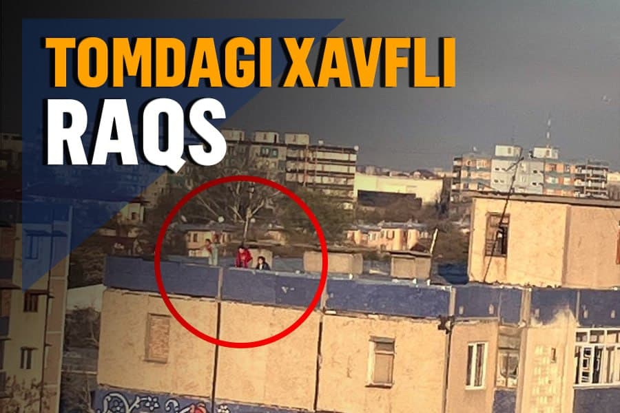 Toshkentda yosh qizlar 9 qavatli uy tomida xavfli harakatlar qilishdi