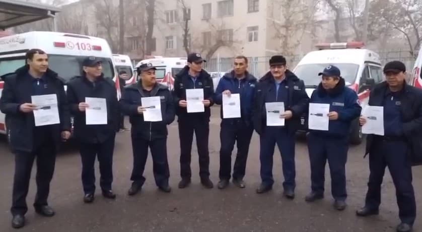 В Ташкенте водители машин скорой помощи записали видеообращение из-за штрафов