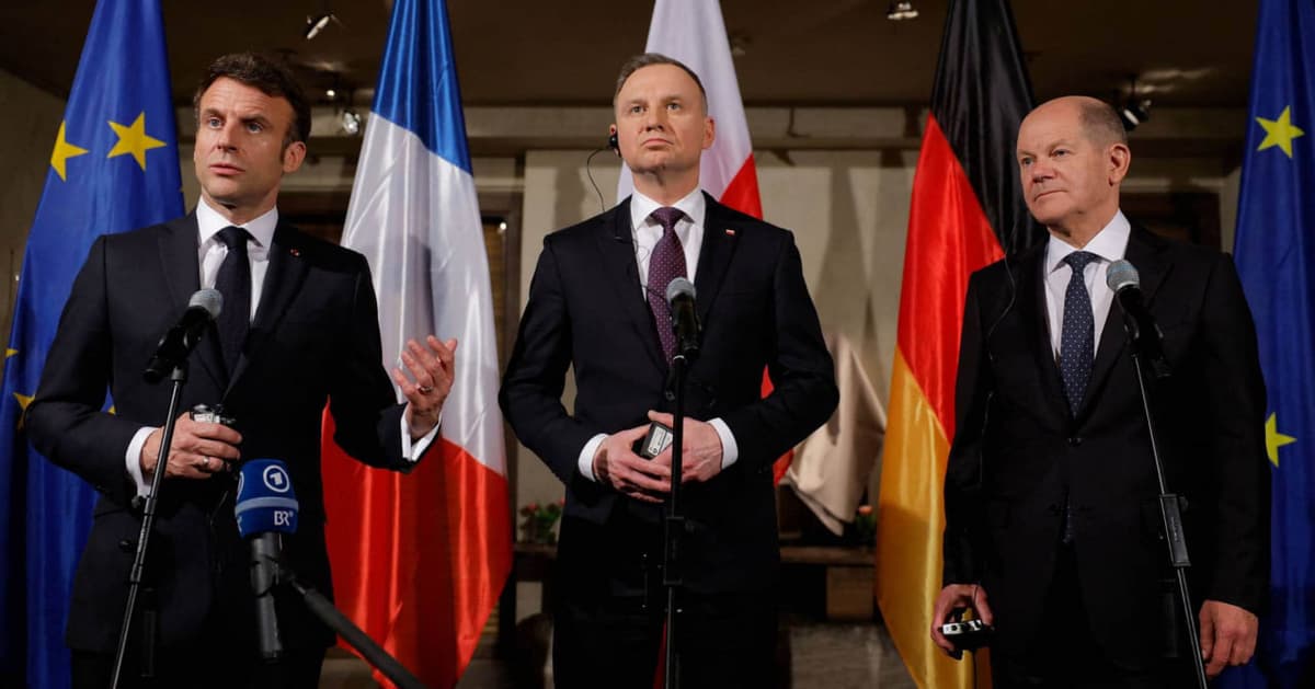 Şols, Duda va Makron Parijda Ukraina uçun kafolatlarni muhokama qiladi