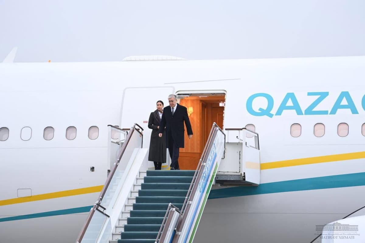 To‘qayev davlat tashrifi bilan O‘zbekistonga keldi